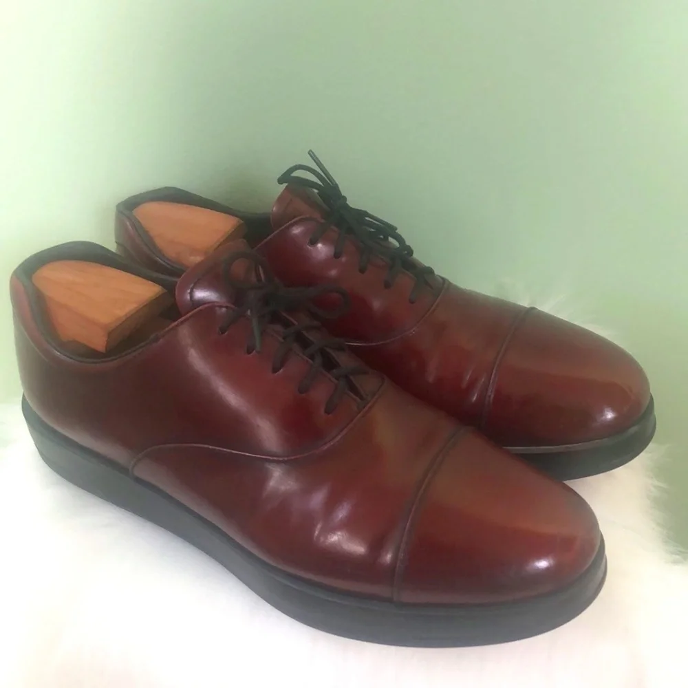 PRADA Men's Burgundy Loafers sz 8 w/ COA - Picture 3 of 11